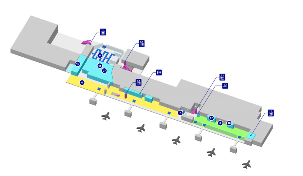 Ljubljana Jože Pučnik Airport map