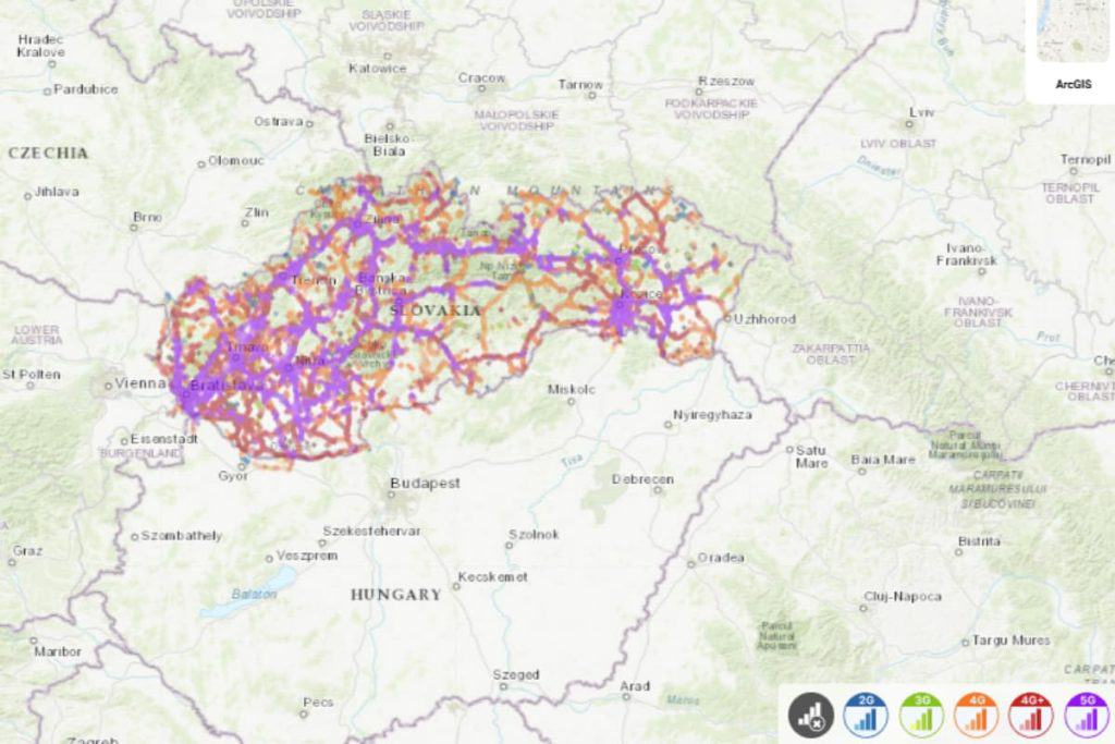 Orange Slovensko coverage in Slovakia