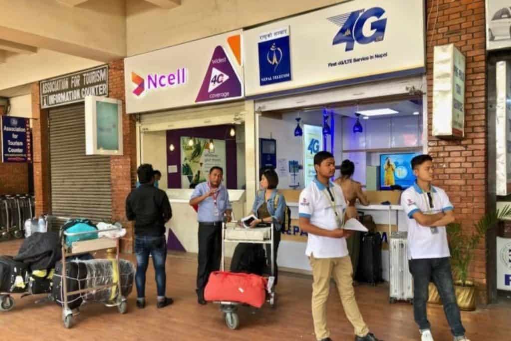 Nepal Telecom and Ncell offer SIM card at Tribhuvan Airport