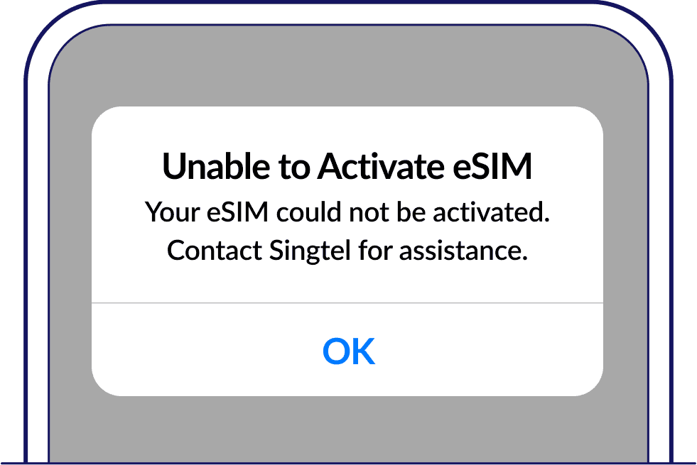 Unabale to activate eSIM on iPhone