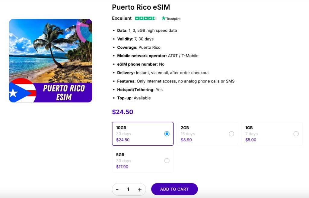 puerto rico esim gigago