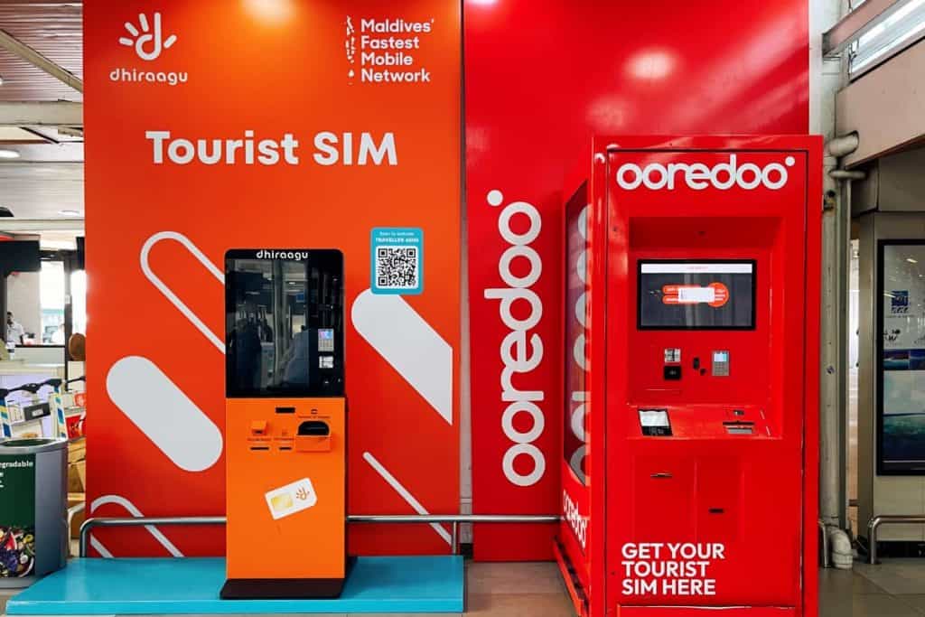 Get Maldives SIM cards from vending machine at Velana International Airport