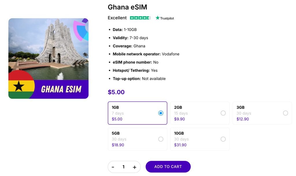 ghana esim gigago