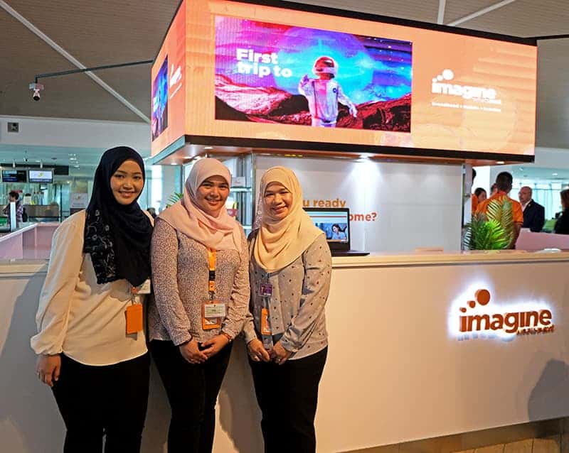 Imagine kiosk in Brunei International Airport