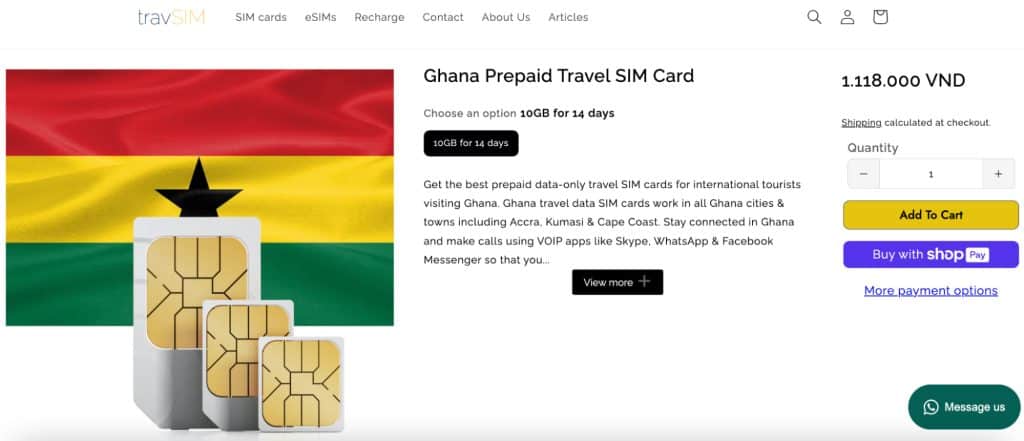 buy ghana travel sim online