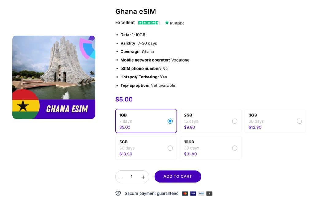 ghana esim gigago