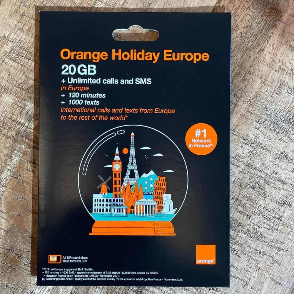 Orange SIM Card for tourists