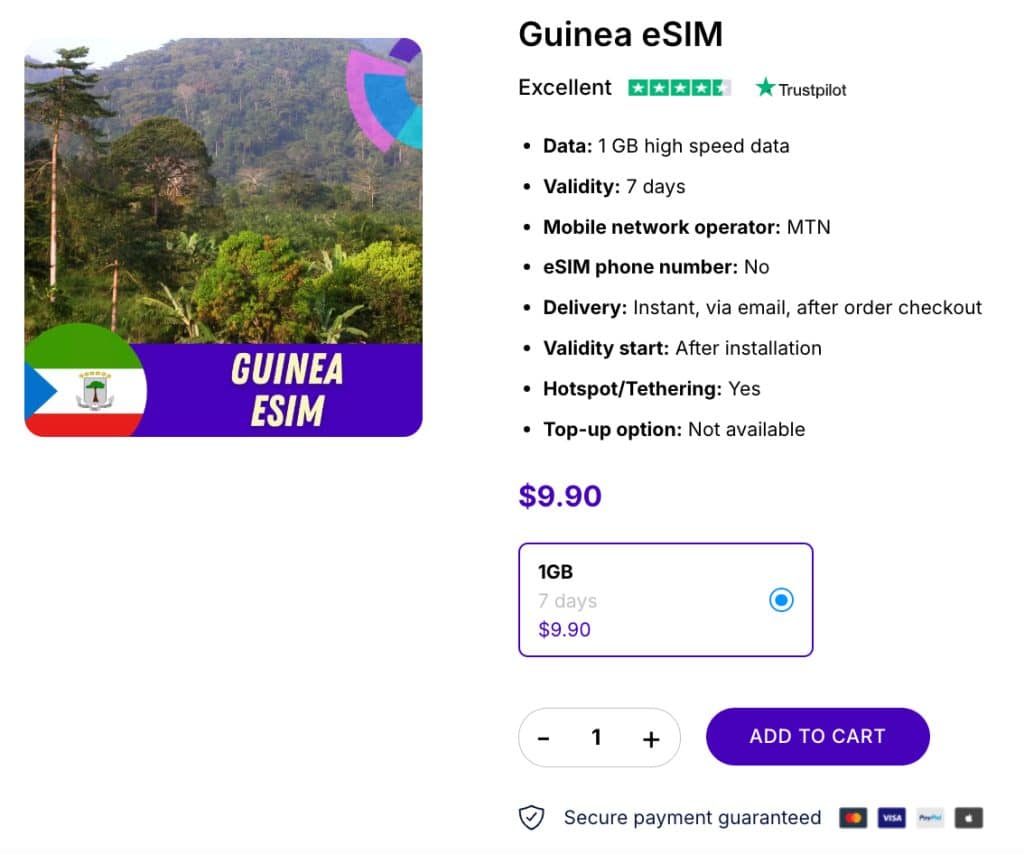 guinea esim gigago