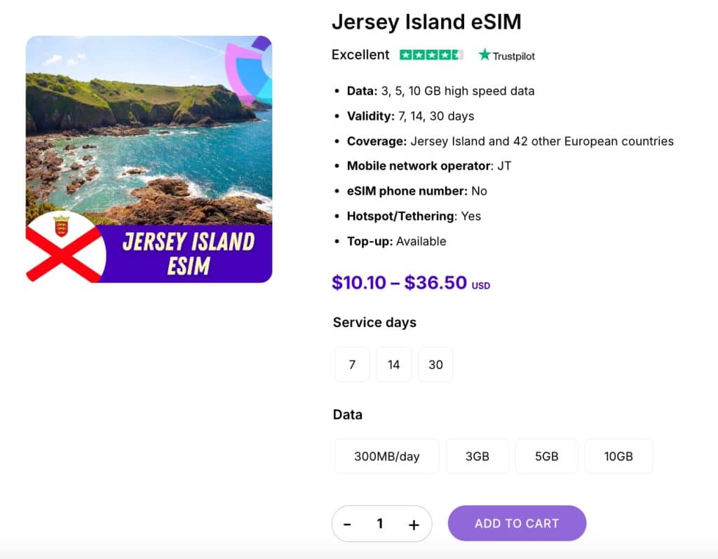 jersey island esim gigago