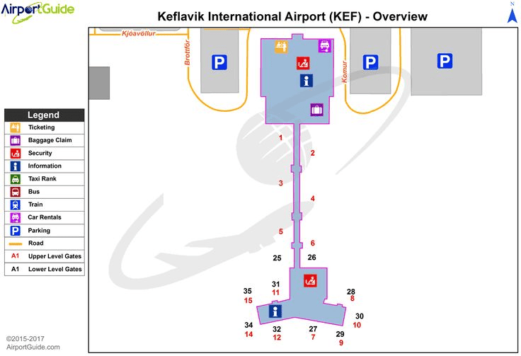 Keflavík International Airport (KEF) map