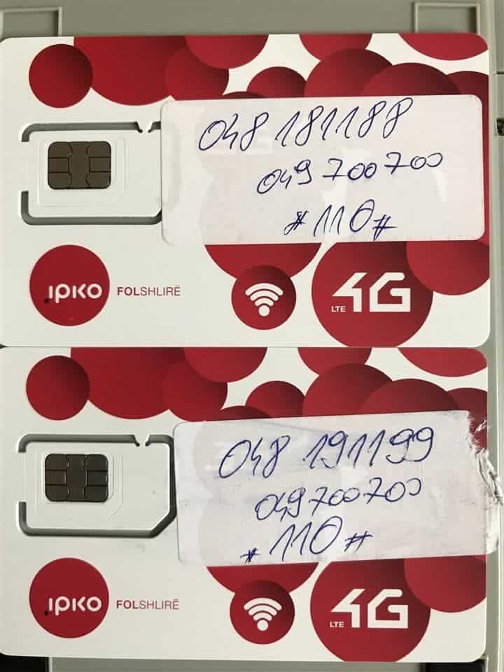 Two number of IPKO SIM Card