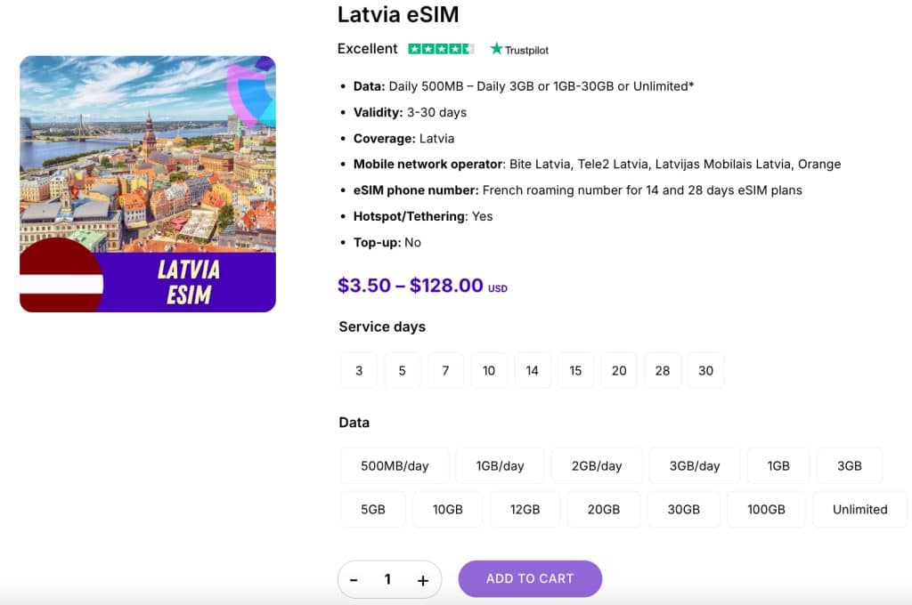 latvia esim gigago