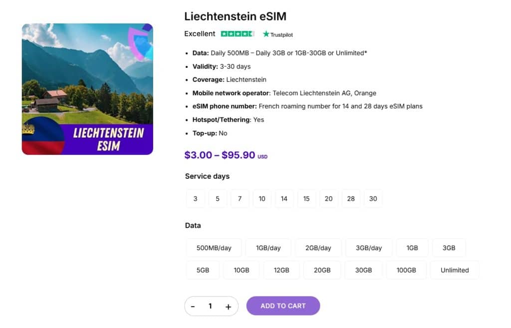 Liechtenstein eSIM