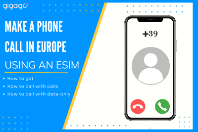 Make a call in Europe using an eSIM