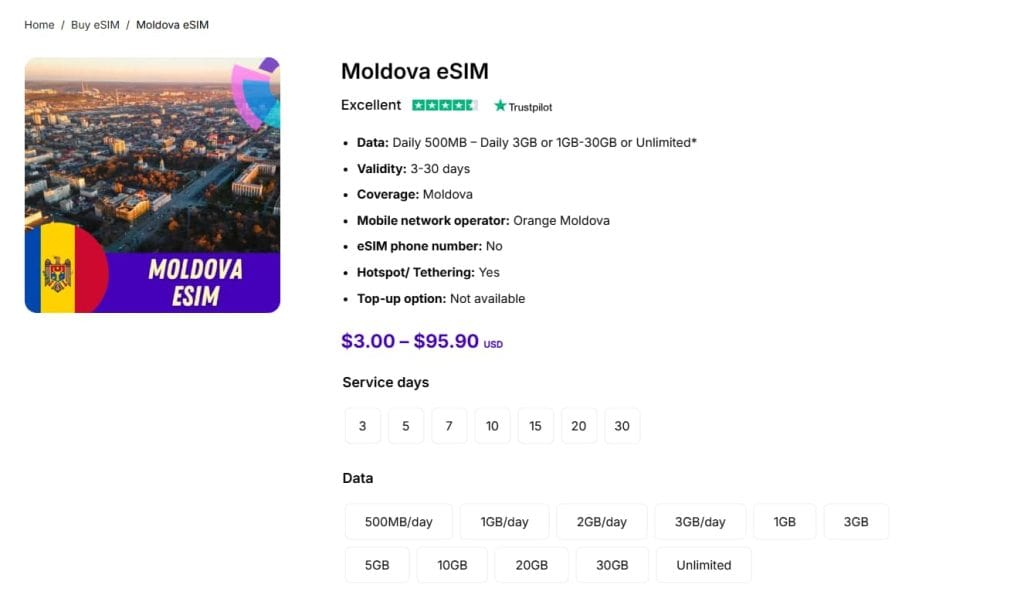 Moldova eSIM 