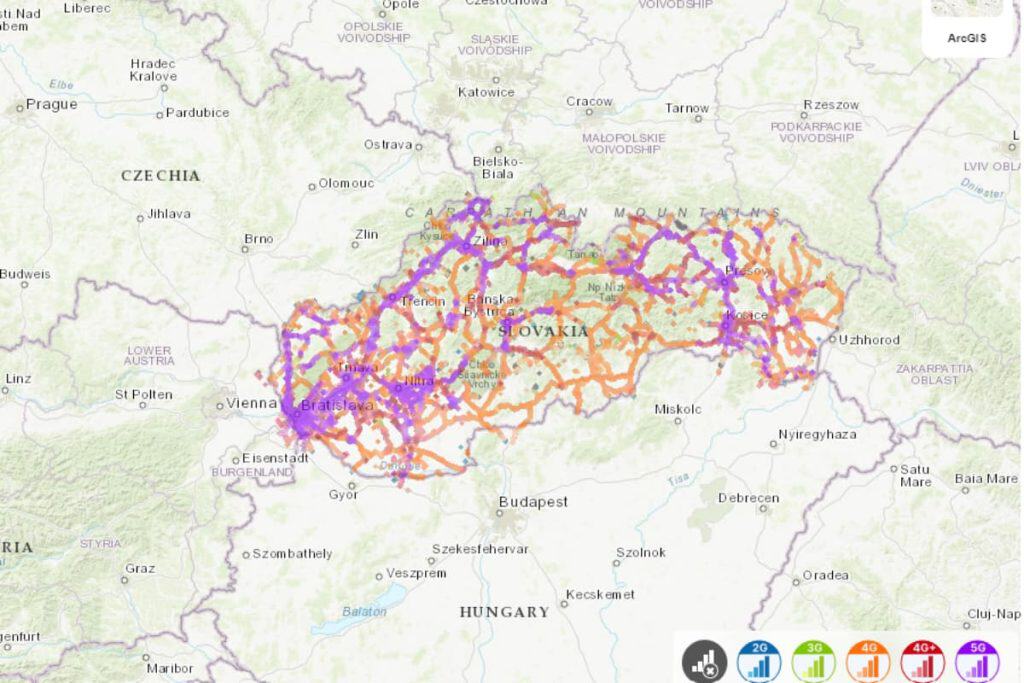 O2 Slovakia coverage in Slovakia