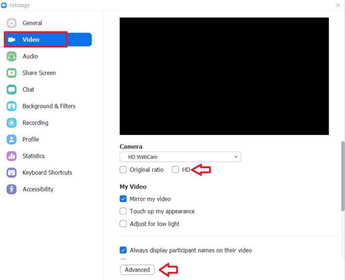 Reducing Zoom's data usage by optimizing video settings