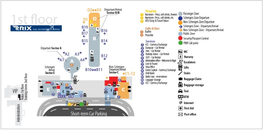 latvia riga airport map