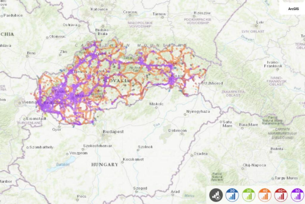 Slovak Telekom coverage in Slovakia