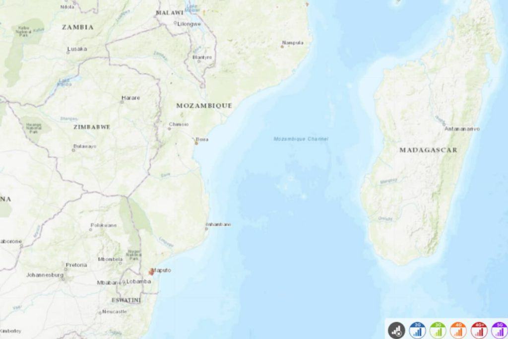 Tmcel coverage in Mozambique