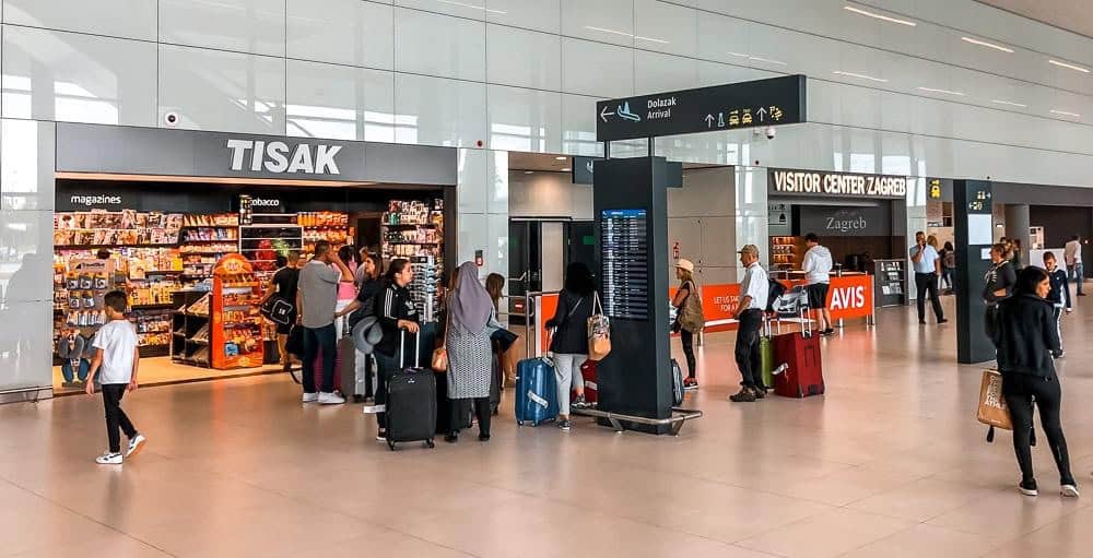 buy sim cards in tisak store at zagreb airport