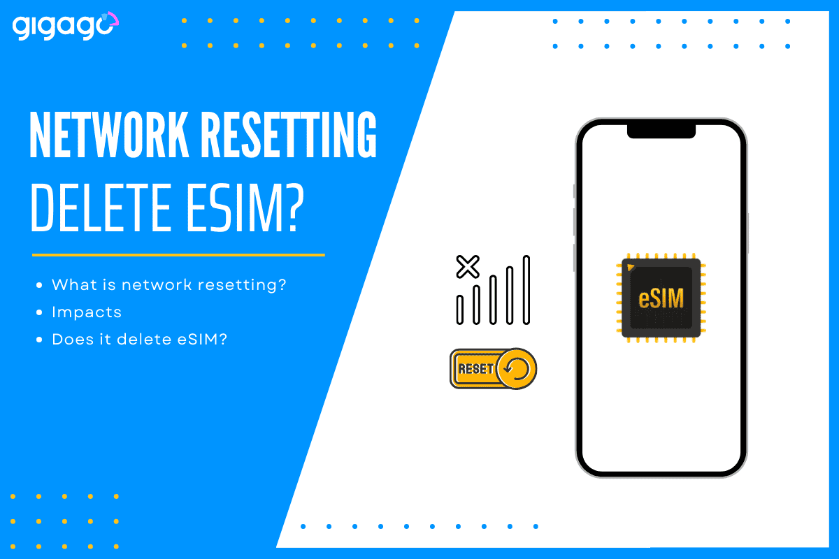 Does resetting the network delete esim