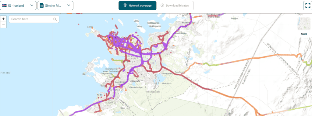 Síminn SIM card & eSIM Coverage in Iceland