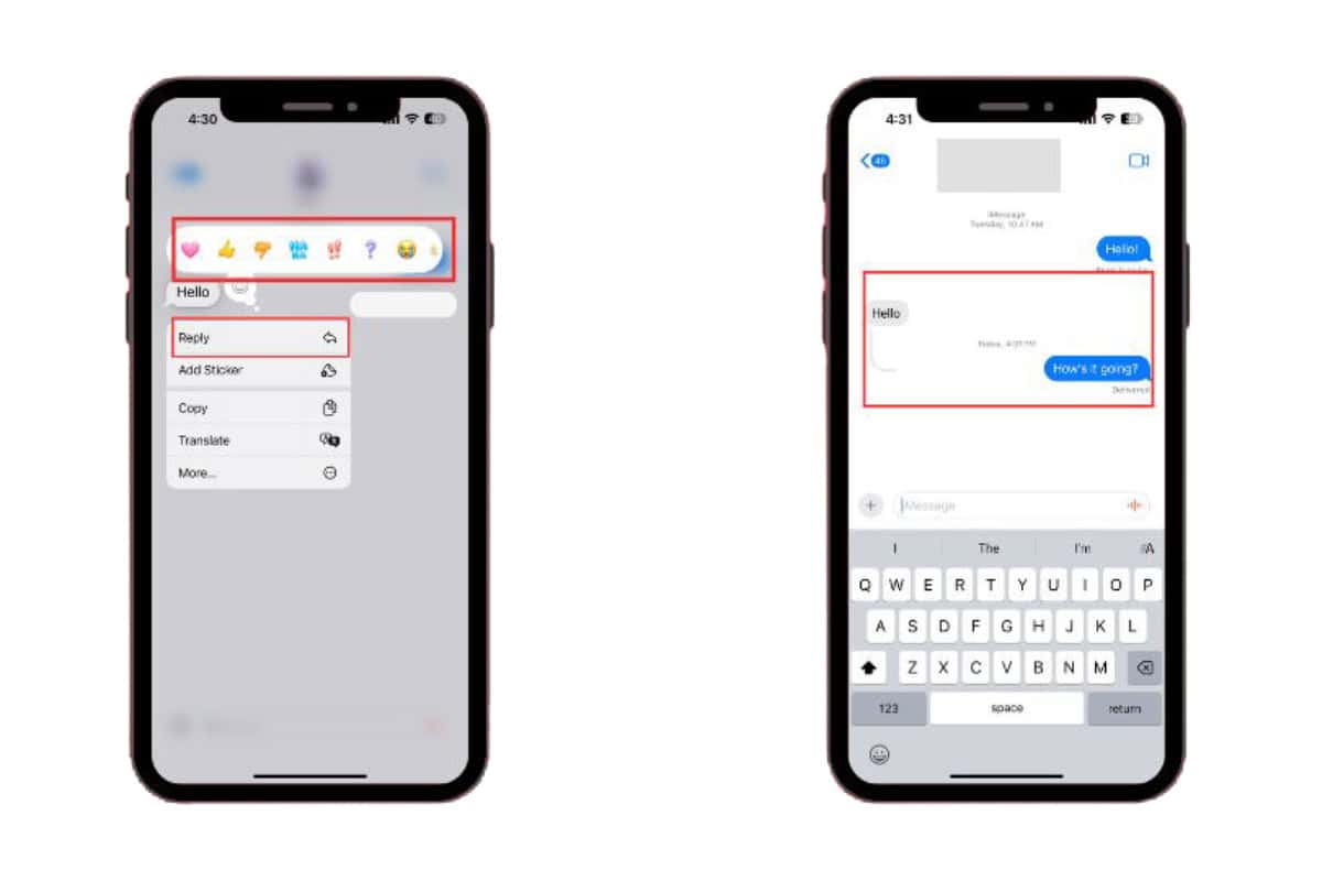 Guide to react and reply on iMessages