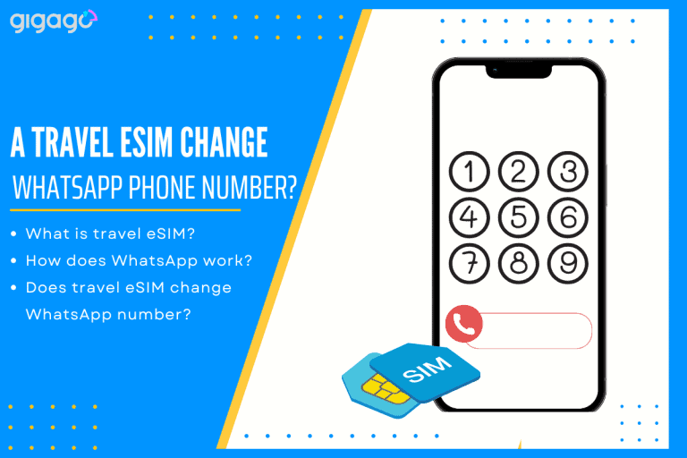 Will a travel esim change my whatsapp phone number 