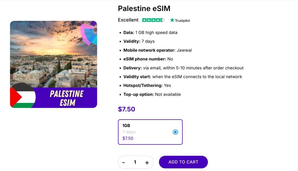 gigago palestine esim