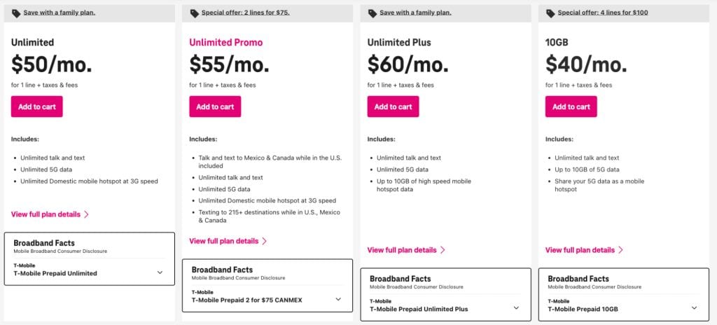 t mobile prepaid plans in puerto rico