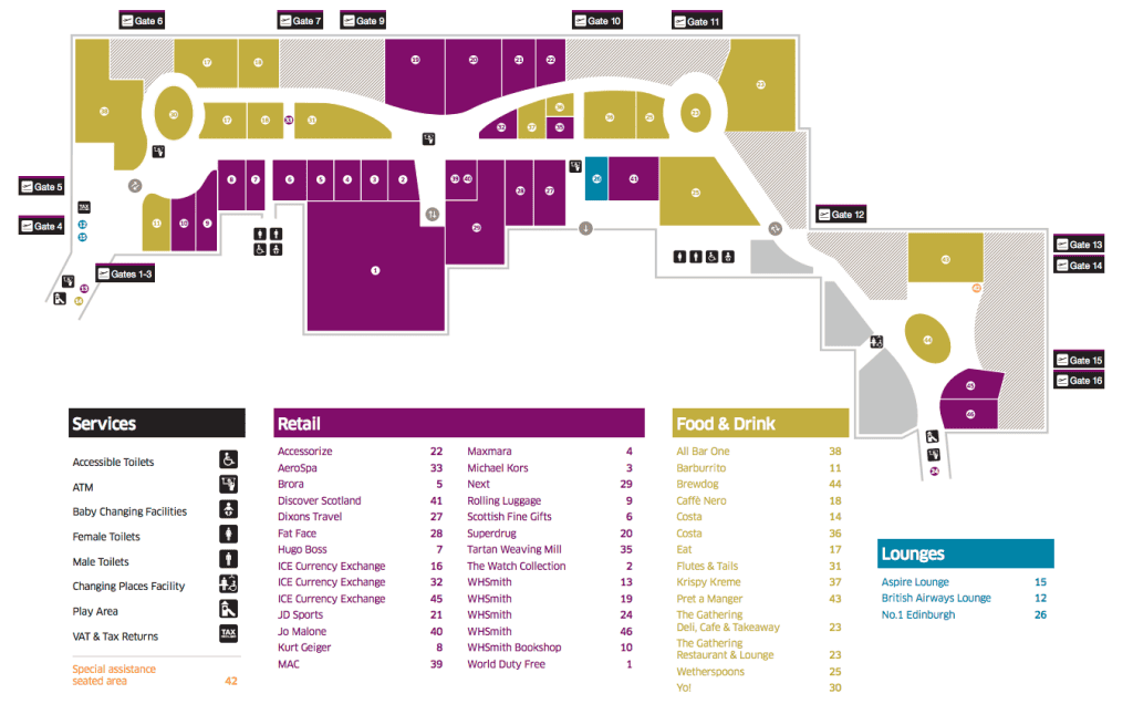 Edinburgh Airport map