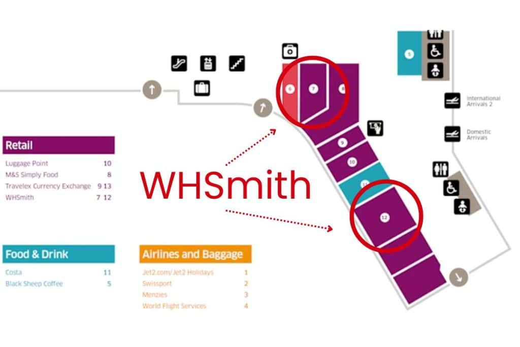 WHSmith locations to buy SIM card at Edinburgh Airport (EDI)