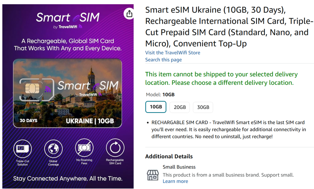 Buy Ukraine SIM card online