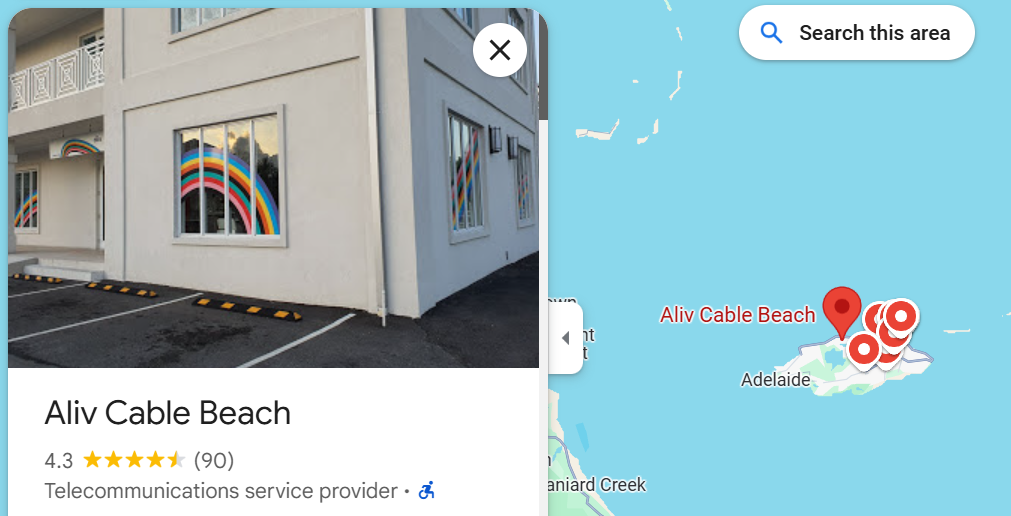 It is easy for tourists to use Google Maps and search for Bahamas mobile operators' official stores.