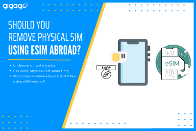 Should you remove physical SIM when using an travel eSIM abroad