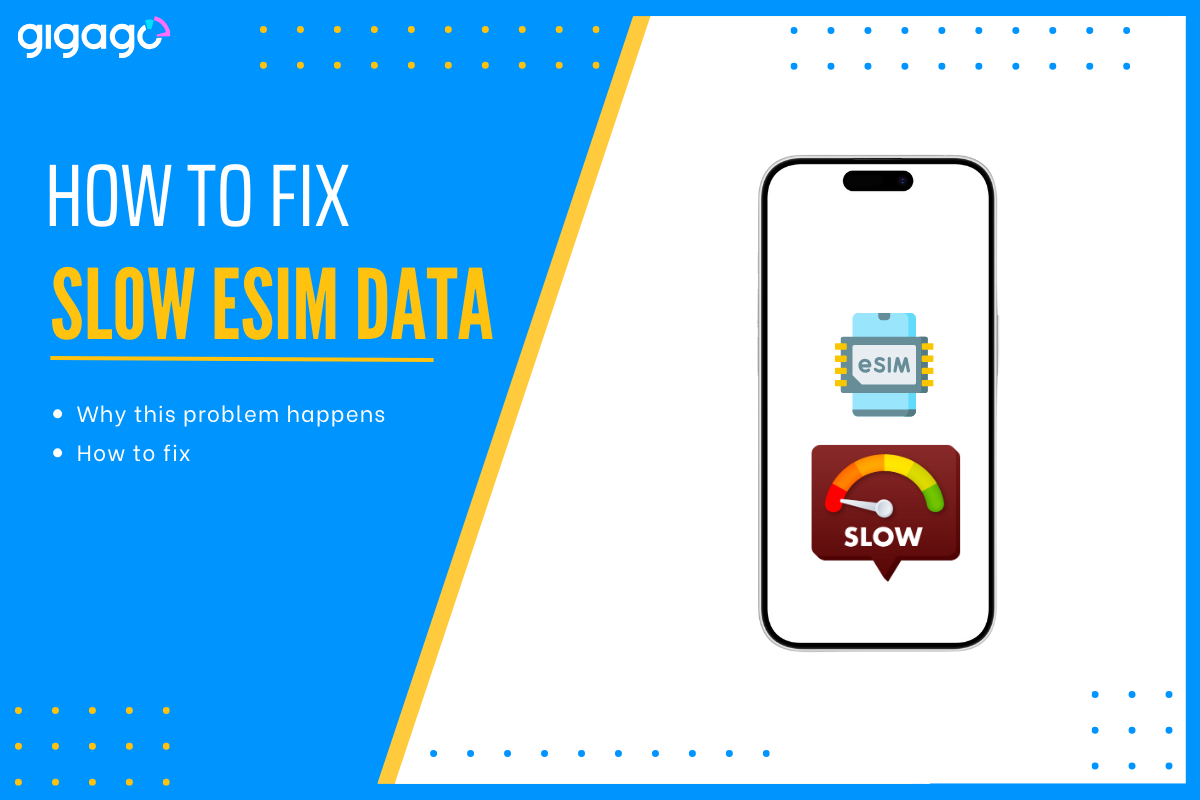Slow eSIM data while traveling