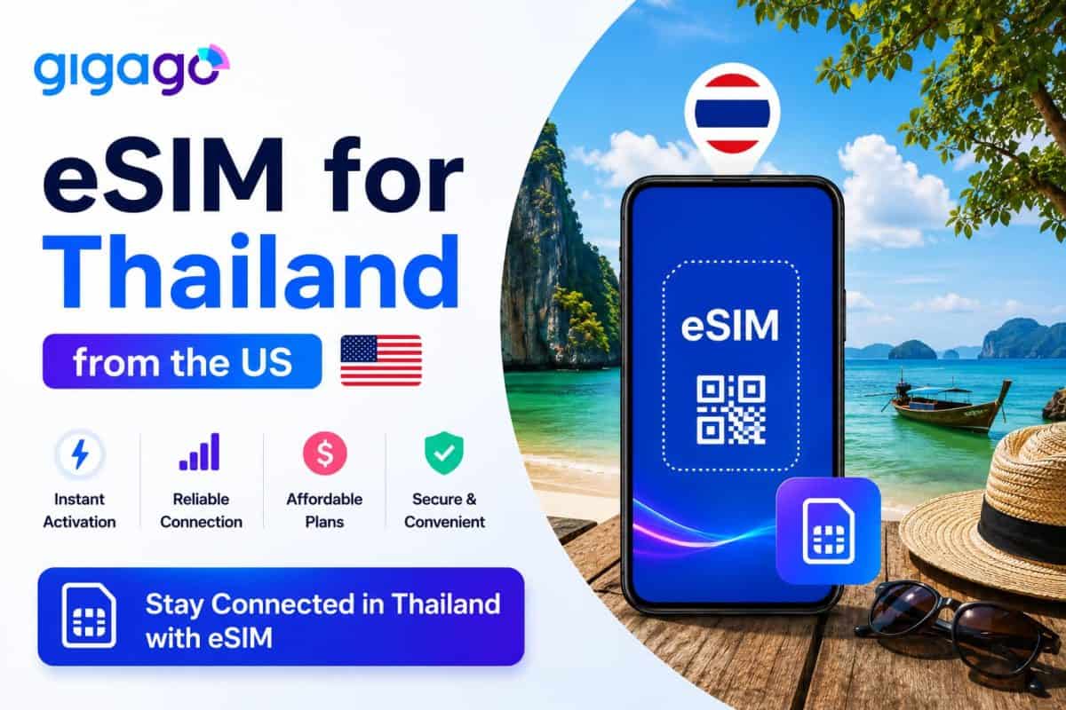 Best eSIM for Thailand from United States