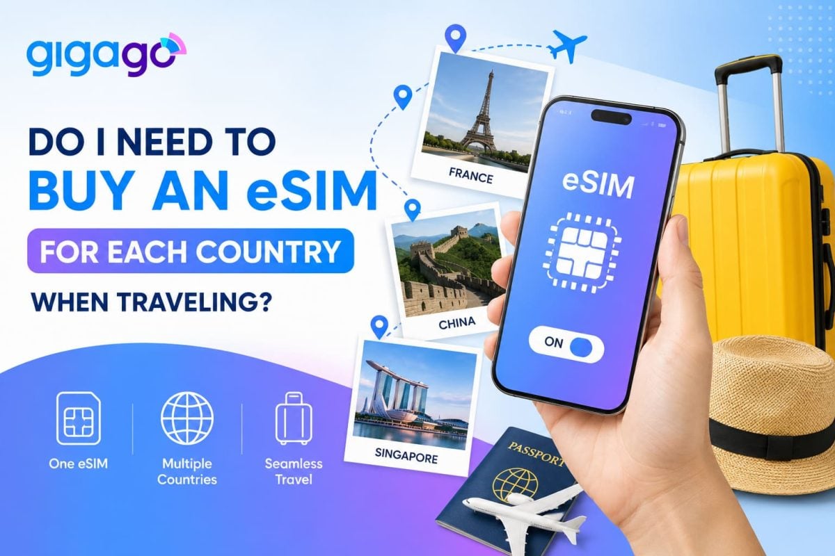 Do I need to buy an eSIM for each country when traveling