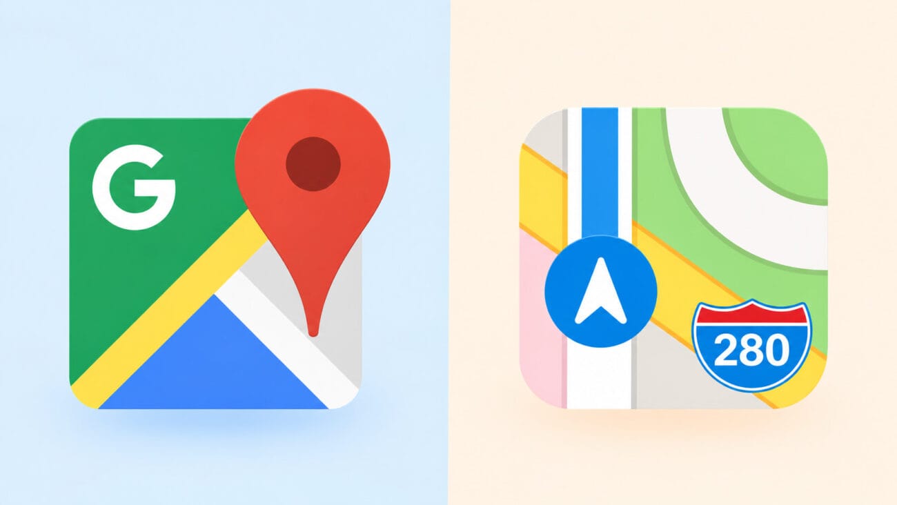logo Google maps vs Apple maps